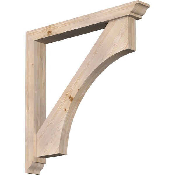 Ekena Millwork Westlake Traditional Smooth Bracket w/ Offset Brace, Douglas Fir, 5 1/2"W x 44"D x 44"H BKT0604X44X44WTL01SDF - main